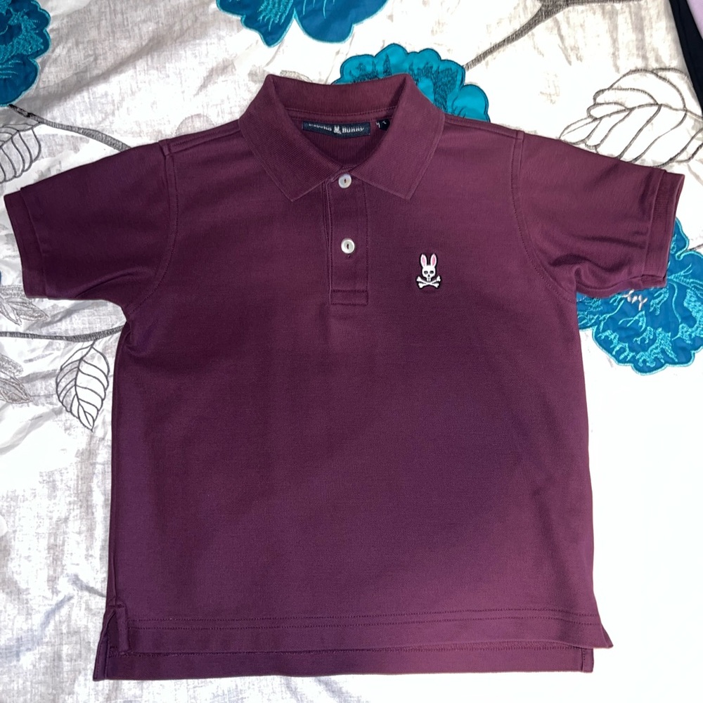 Psycho Bunny Boys' Burgundy Polo Shirt